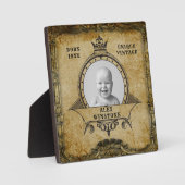 21歳パーソナライズされたの誕生日ヴィンテージ写真テンプレート フォトプラーク (正面)