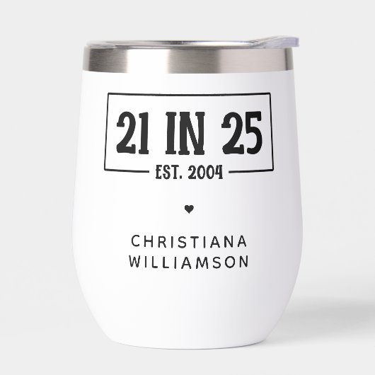 21歳パーソナライズされたの誕生日21 IN 25 Est 2004 (左面)