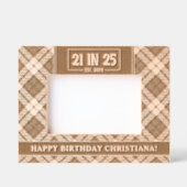 21歳パーソナライズされたの誕生日21 IN 25 Est 2004 レーザー彫刻フレーム (正面)