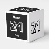21歳パーソナライズされた誕生日のお願いボックス フェイバーボックス (正面サイド)