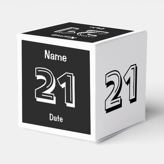 21歳パーソナライズされた誕生日のお願いボックス フェイバーボックス (裏面サイド)