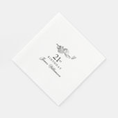 21歳パーソナライズされた誕生日パーティーゴルフテーマ スタンダードランチョンナプキン (角)