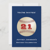 21歳パーティの招待状野球 招待状 (正面)