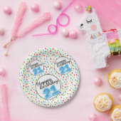 21歳フェスティバルカラフル紙プレート ペーパープレート (パーティー)