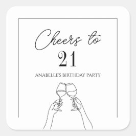 21歳モダンの誕生日への哀歌 スクエアシール