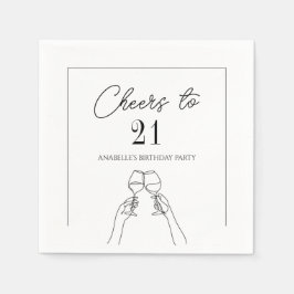 21歳モダンの誕生日への哀歌 スタンダードカクテルナプキン