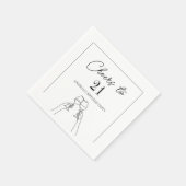 21歳モダンの誕生日への哀歌 スタンダードカクテルナプキン (角)