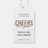 21歳モダンの誕生日パーティーLeopard Print ギフトタグ (正面)