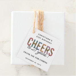 21歳モダンの誕生日パーティーLeopard Print フェイバータグ