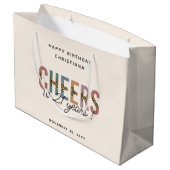 21歳モダンの誕生日パーティーLeopard Print ラージペーパーバッグ (裏面アングル)