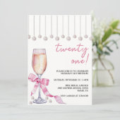 21歳モダンの誕生日招待状ワインツアー 招待状 (スタンド正面)