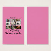 21歳モダンの誕生日9パーソナライズされたフォトコラージュ (正面&裏面)