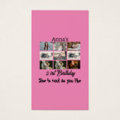 21歳モダンの誕生日9パーソナライズされたフォトコラージュ (正面)