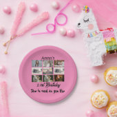 21歳モダンの誕生日9パーソナライズされたフォトコラージュ ペーパープレート (パーティー)