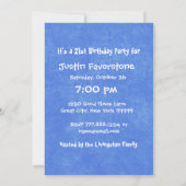 21歳モダン誕生日赤白青W1797D1 招待状 (裏面)