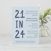 21歳モダン誕生日21歳24歳の誕生日パーティー 招待状 (スタンド正面)