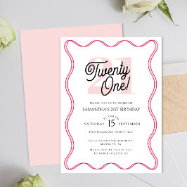 21歳レトロウェーブミニマリスト21歳 招待状