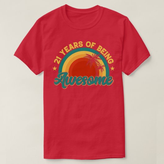 21歳ヴィンテージ誕生日 Tシャツ (デザイン正面)