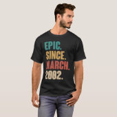 21歳ヴィンテージ2002誕生日21st装飾 tシャツ (正面フル)