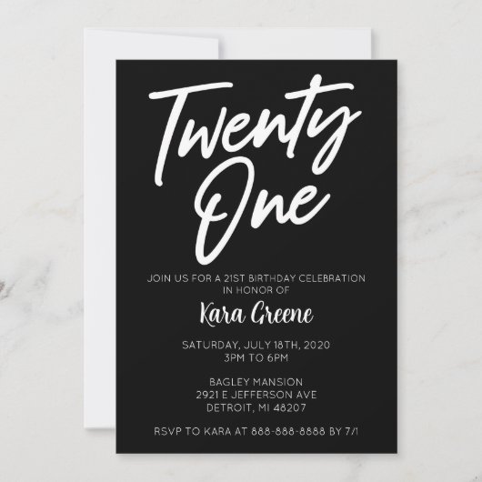 21歳招待状 招待状 (正面)
