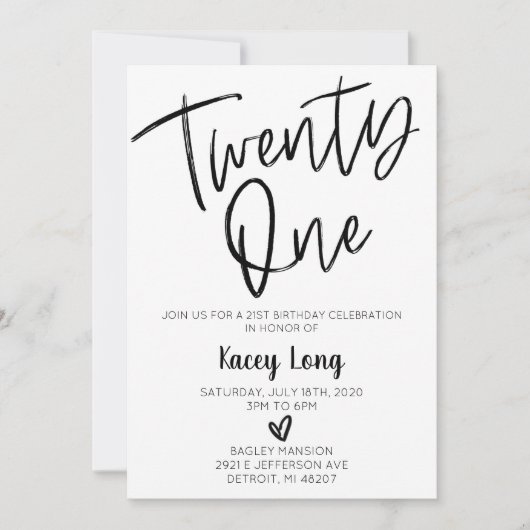 21歳招待状 招待状 (正面)