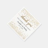 21歳来の金ゴールド紙吹雪 スタンダードカクテルナプキン (角)