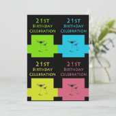 21歳誕生日パーティーパーソナライズされた招待状 招待状 (スタンド正面)