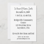 21歳誕生日パーティーパーソナライズされた招待状 招待状 (裏面)