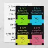 21歳誕生日パーティーパーソナライズされた招待状 招待状 (正面/裏面)