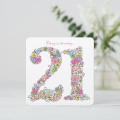 21歳誕生日パーティー春フローラ 招待状 (スタンド正面)