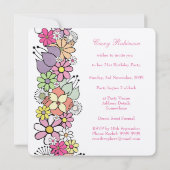 21歳誕生日パーティー春フローラ 招待状 (裏面)