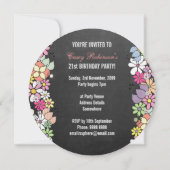 21歳誕生日パーティー春開花カスタム招待状 招待状 (裏面)