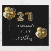 21歳金ゴールドヒョウ動物 ビールラベル (シングルラベル)