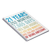 21歳252ヶ月7665人の日が素晴らし誕生 ノートブック (右側)