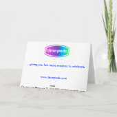 21歳/21歳の誕生日（秒） カード (裏面)