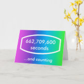 21歳/21歳の誕生日（秒） カード (黄色い花)