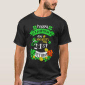 21歳St patricks day私の21歳の誕生日アイリス Tシャツ (正面)
