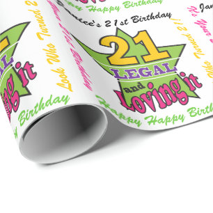 21法的および第21誕生日それを-愛します ラッピングペーパー