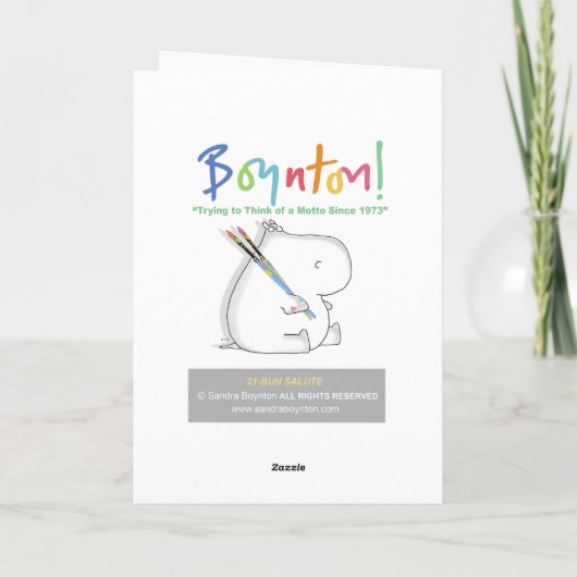 21番のウサギたちの誕生日メッセージ Boynton カード (裏面)