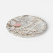 21番目のハッピーバースデー名バルーン抽象芸術 ペーパープレート (アングル)