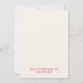 21番目のピンクハンドドロッド女性のカーボーイ沿岸おもしろい誕生日 招待状 (裏面)