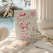 21番目のピンクハンドドロッド女性のカーボーイ沿岸おもしろい誕生日 招待状