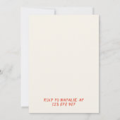 21番目のレッドハンドドロー女性のカーボーイ沿岸おもしろい誕生日 招待状 (裏面)