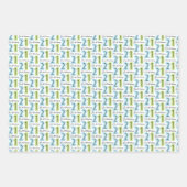 21番目の誕生日ブロックカラフルとスクリプトタイプ ラッピングペーパーシート (正面3)