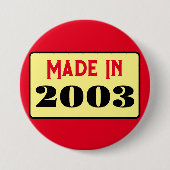 21番目の誕生日生まれパーティー2003 21ピン 缶バッジ (正面)