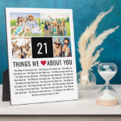 21私たちがあなたを愛するもの | 21歳の誕生日 フォトプラーク (側面)