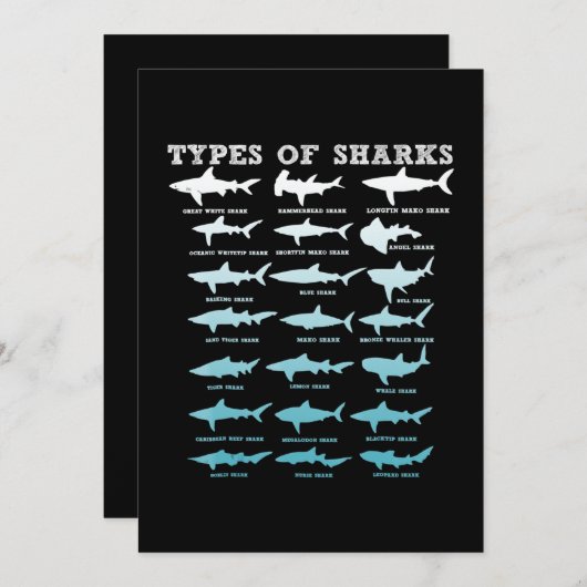 21種類のサメ海洋生物学 シーズンカード (正面/裏面)