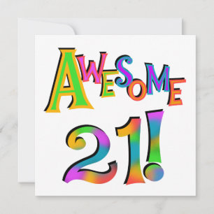 21素晴らし誕生日Tシャツとギフト カード