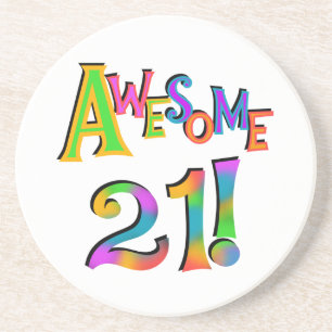 21素晴らし誕生日Tシャツとギフト コースター