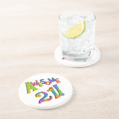 21素晴らし誕生日Tシャツとギフト コースター (側面)